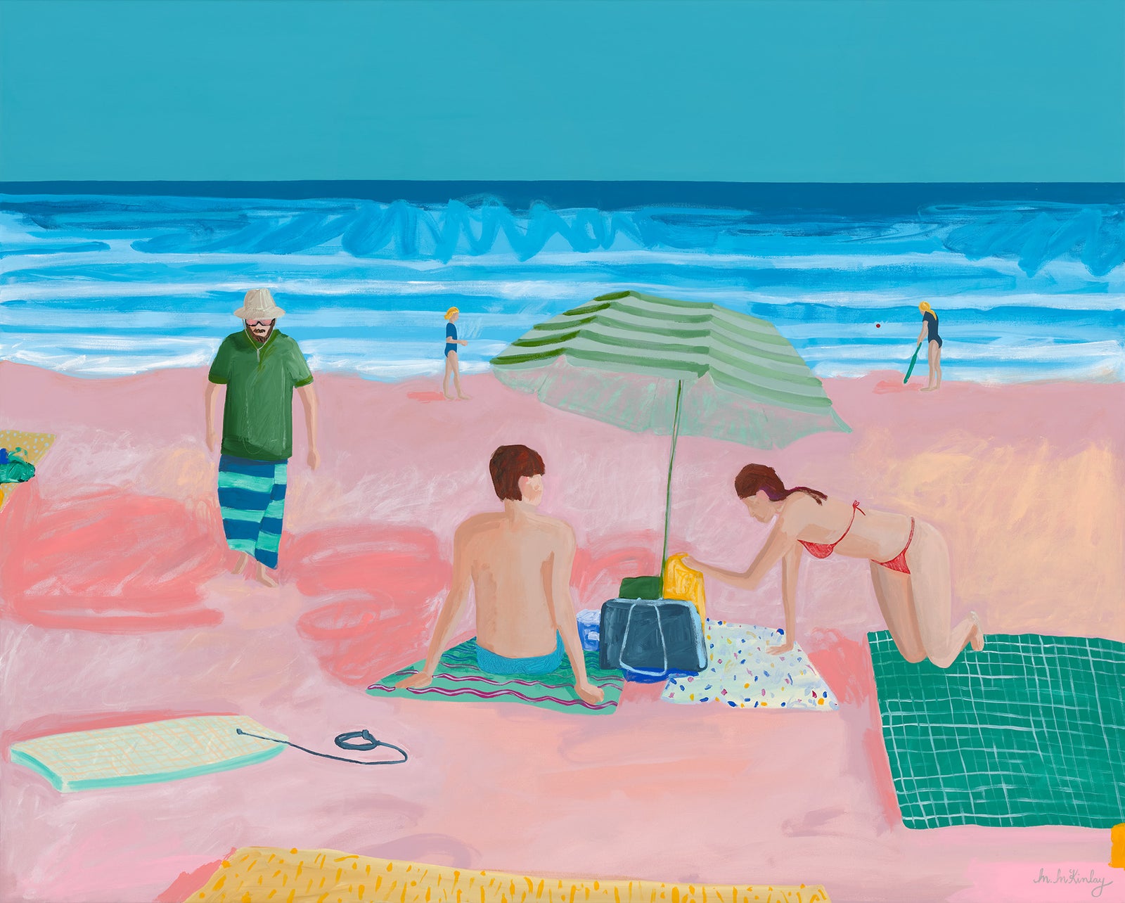 'Boxing Day Test', original abstract landscape painting by Australian artist Madeleine McKinlay