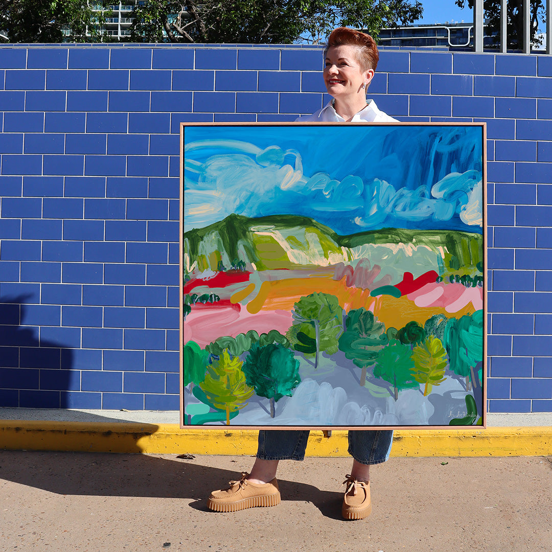'Breathing In', original abstract landscape painting by Australian artist Madeleine McKinlay