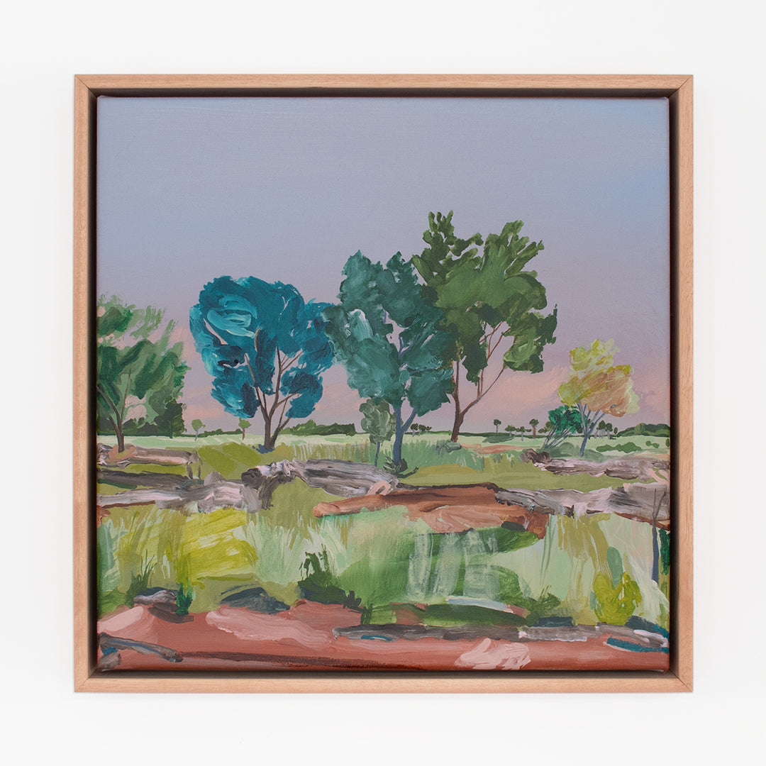 'Fallen Quiet', original abstract landscape painting by Australian artist Madeleine McKinlay