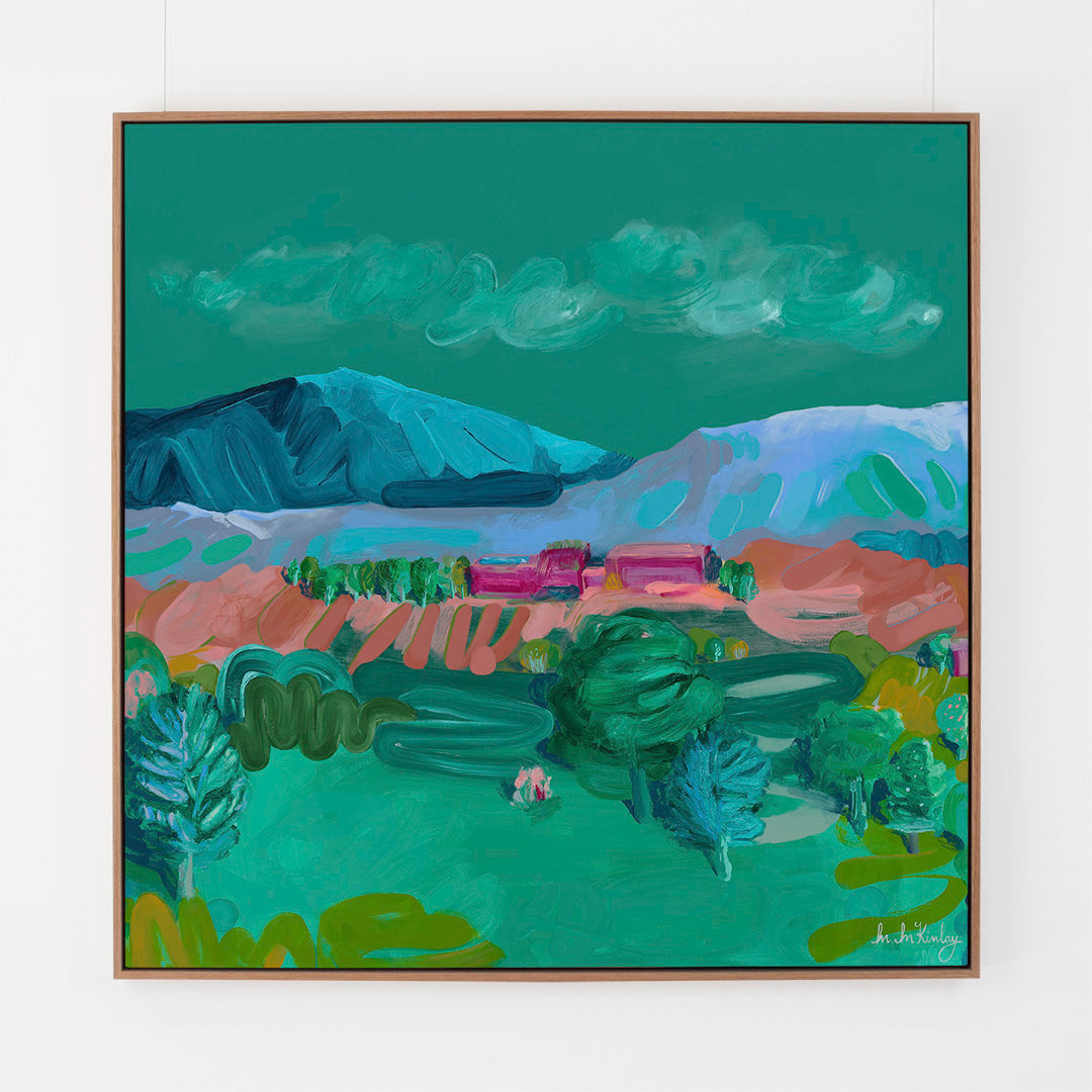 'Heaven Sent', original abstract landscape painting by Australian artist Madeleine McKinlay