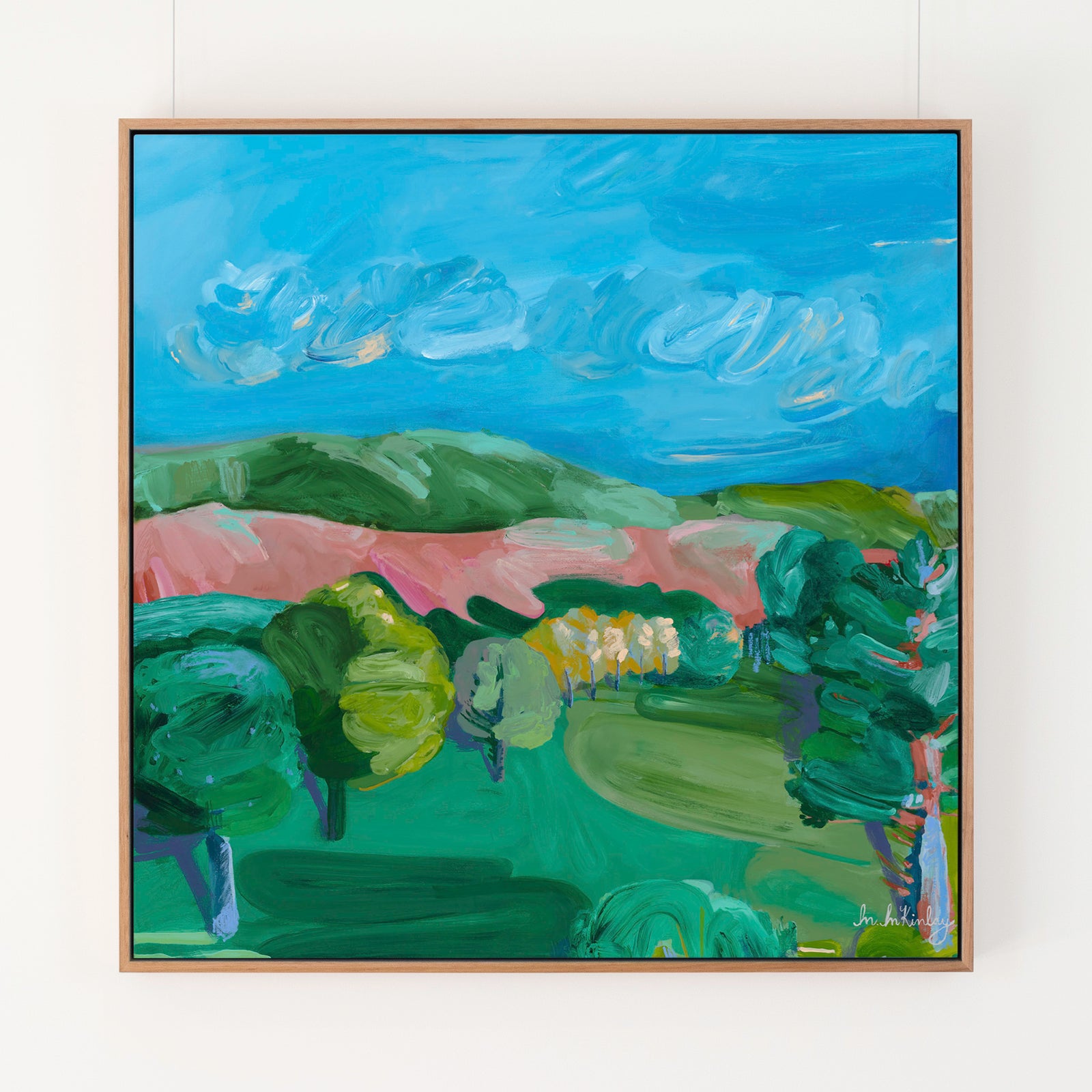 'Here', original abstract landscape painting by Australian artist Madeleine McKinlay