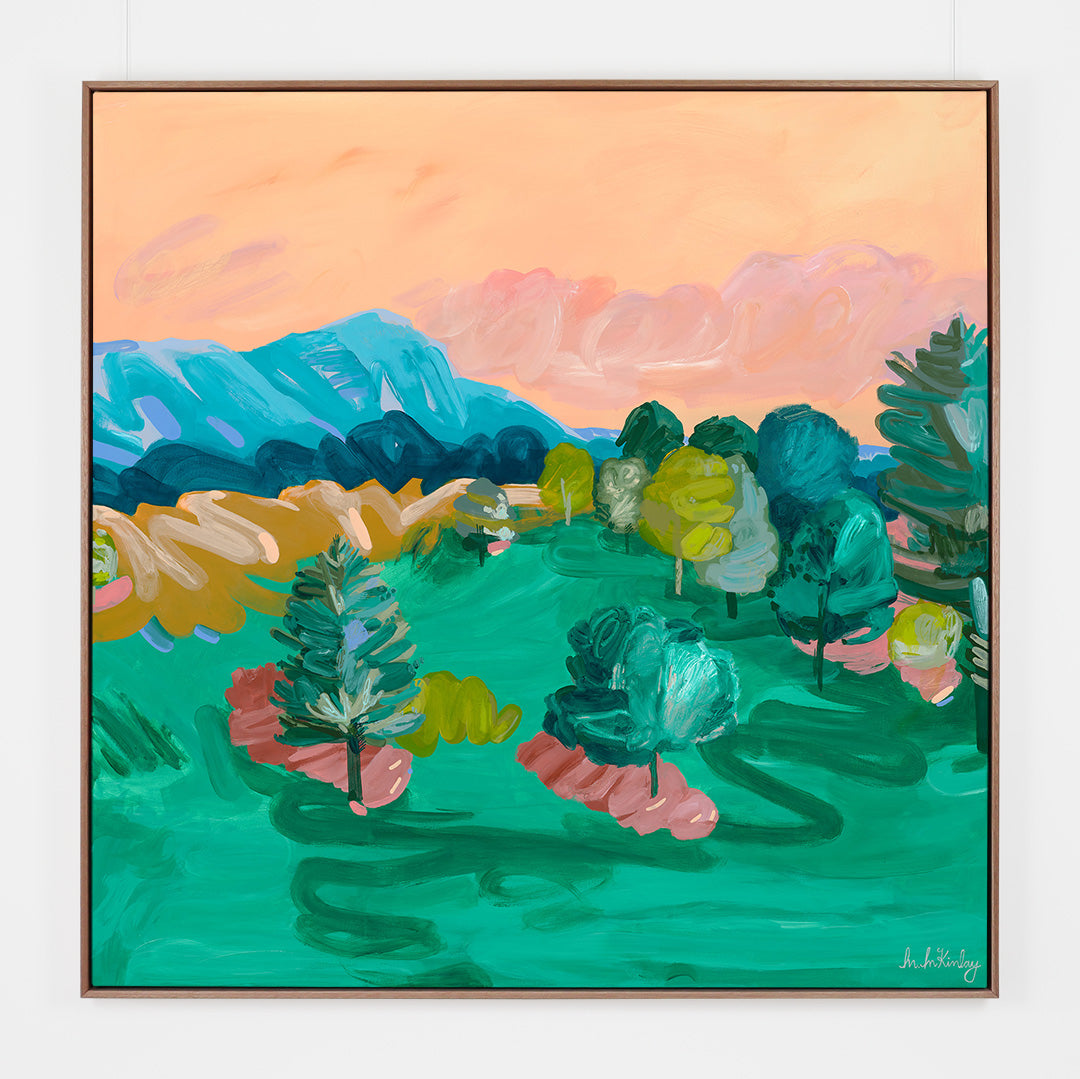 'Promise of Tomorrow', original abstract landscape painting by Australian artist Madeleine McKinlay