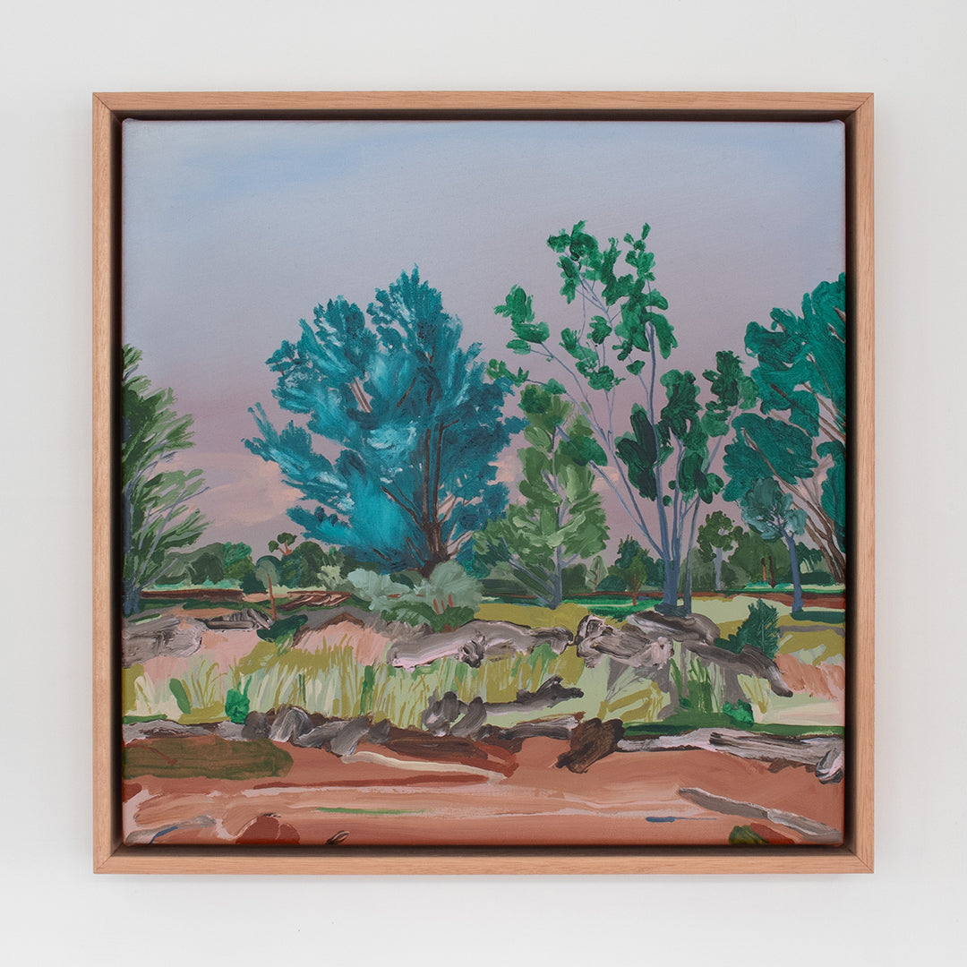 'Red Dirt Rest', original abstract landscape painting by Australian artist Madeleine McKinlay