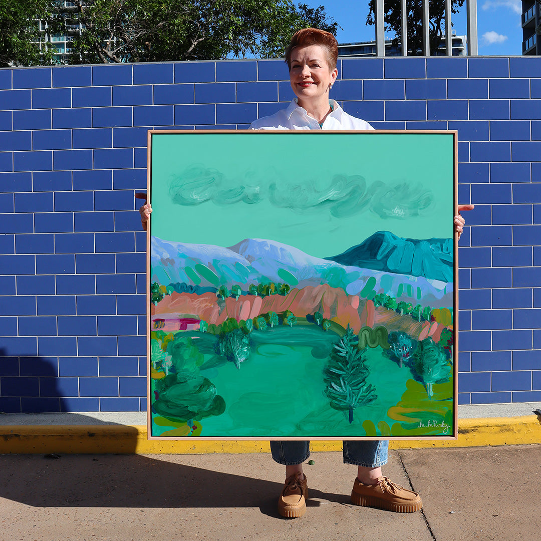 'Song of Angels', original abstract landscape painting by Australian artist Madeleine McKinlay