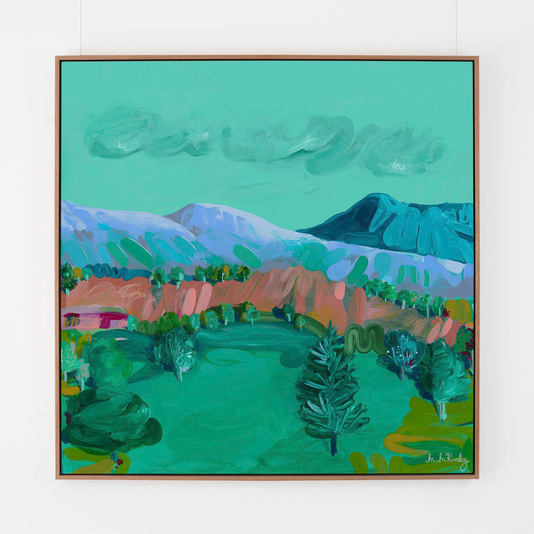'Song of Angels', original abstract landscape painting by Australian artist Madeleine McKinlay