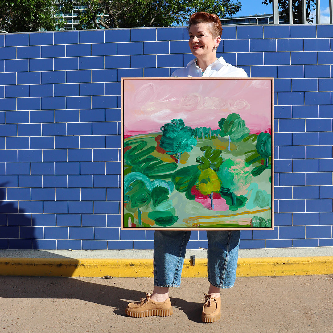 'Tag', original abstract landscape painting by Australian artist Madeleine McKinlay