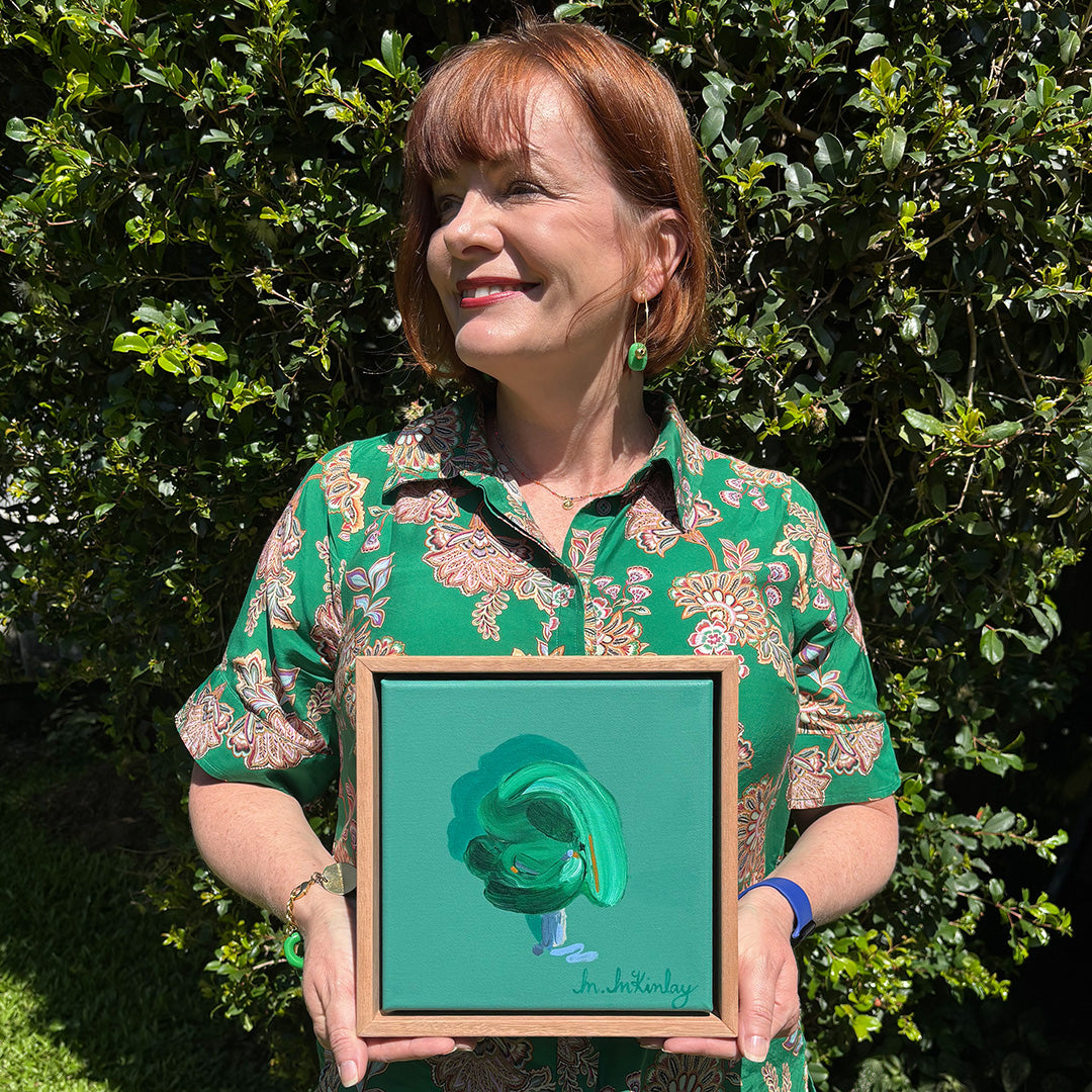 Tree on Bottle Green (Original Work)