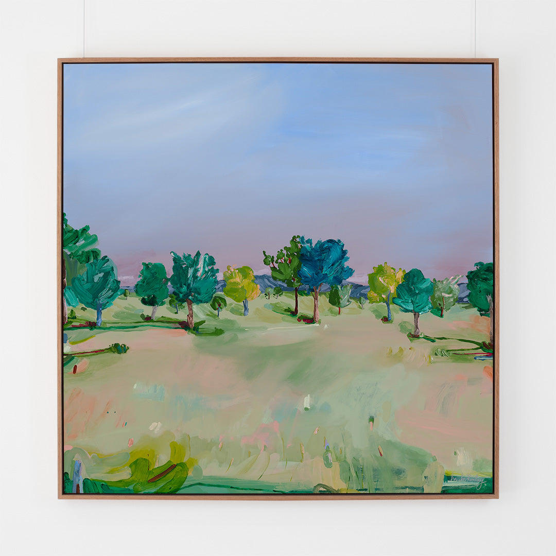 'Wind Break', original abstract landscape painting by Australian artist Madeleine McKinlay